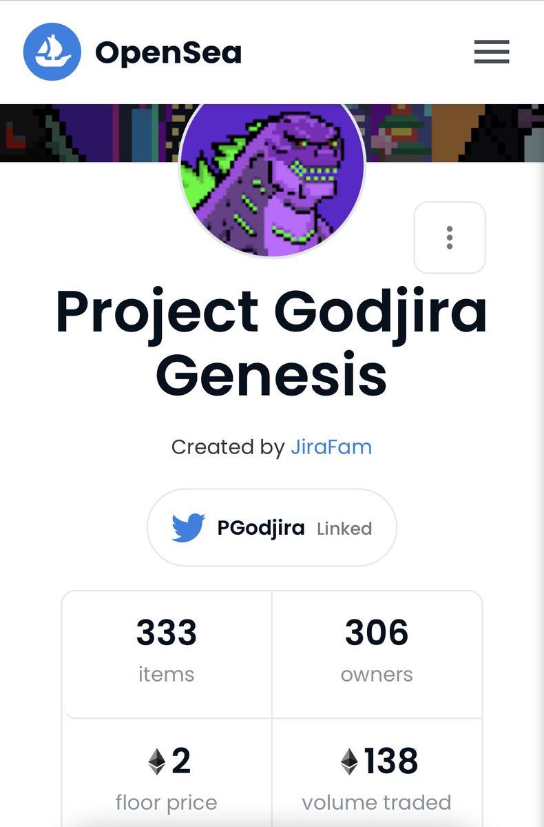 🎉 WL GIVEAWAY 🎉

Starting 2022 with a clean 2 ETH floor. 3 ETH loading?

5 WL spots for Gen 2 Godjira
LIke and Retweet this post and comment why you want to join us. I’ll pick 5 from retweet and a few random based on comments ❤️