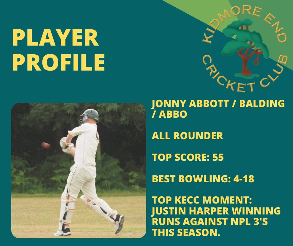 Kidmore End CC (@kidmoreend_cc) on Twitter photo Kicking off our 2022 player profiles is our 3XI skipper Jonny!🚀
What are you looking forward to most about cricket next season?🏏 Kicking off our 2022 player profiles is our 3XI skipper Jonny!🚀
What are you looking forward to most about cricket next season?🏏