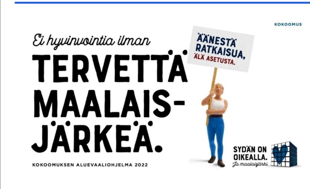 Piikkisika1's tweet photo. Mikä voisi mennä pieleen? Maalaisjärki-sininen sydän oikealla #aluevaalit https://t.co/dqsyr34OFa