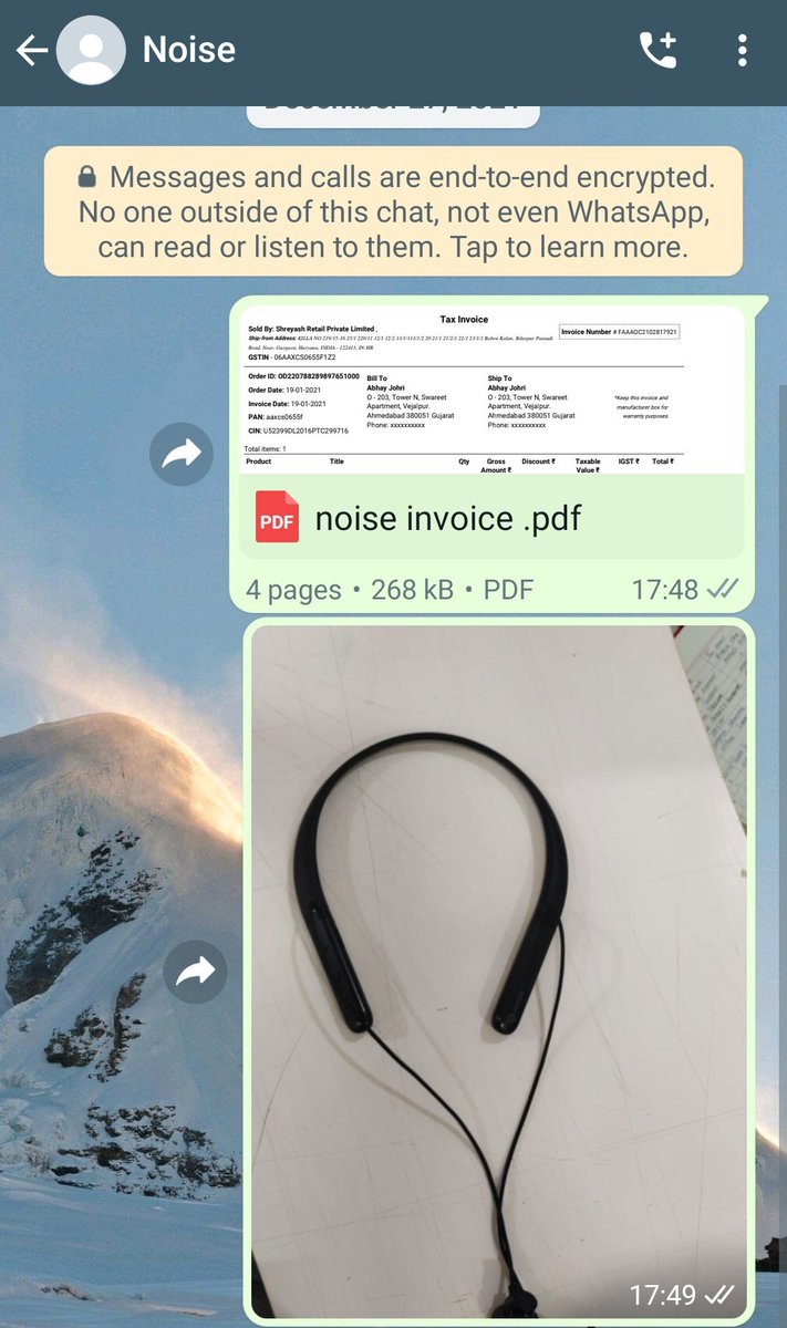AbhayJohari's tweet photo. I have purchased Noise earfone as a premium product but when I call to cc for complain they not ready to register complain,When I force them they share a WhatsApp number to send invoice &amp; pic But still I didn't get any reply.
@gonoise #No_support #Jago_grahak_jago @Flipkart https://t.co/kFiqTd6oLl