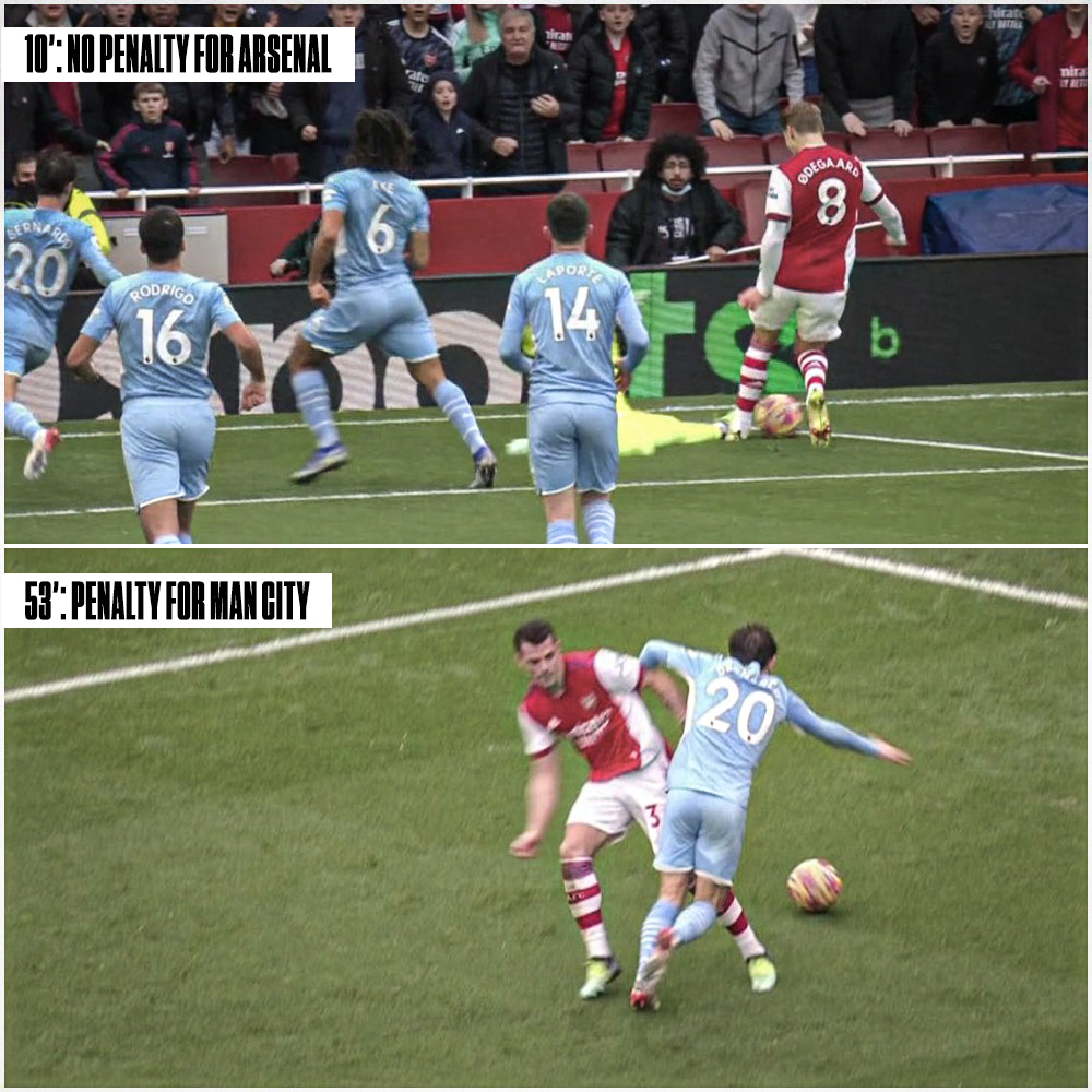 ESPNUK's tweet photo. Did VAR get it right today? 🤔 https://t.co/c3eSMY6juE