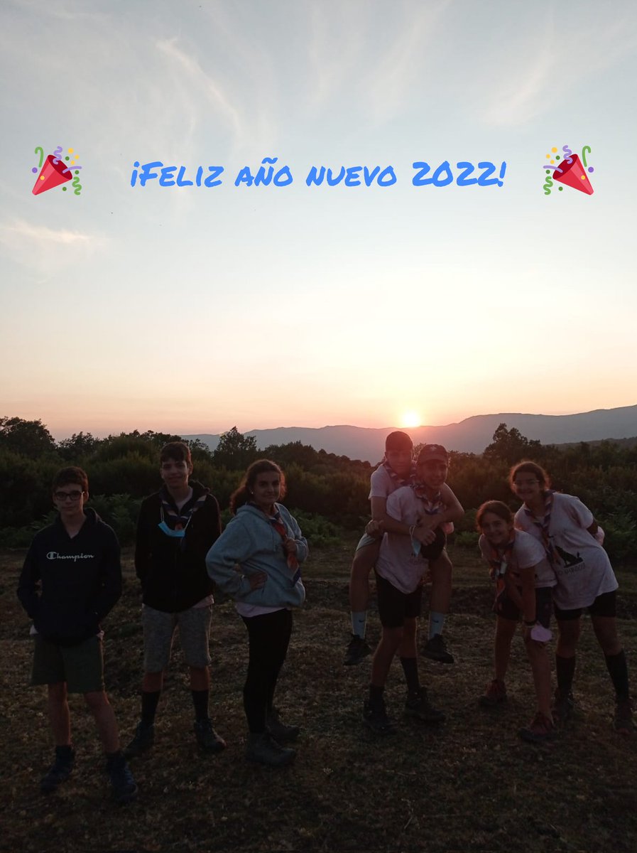 Scoutamanecer's tweet photo. ¡El Grupo Scout Amanecer os desea un muy feliz año 2022 y que la luz de este nuevo amanecer os guíe en todos los nuevos comienzos de vuestras vidas!

Y recordad que el scout hace el bien sin esperar recompensa. Nos quedan 365 días para mejorar el mundo.

¡A por ello! https://t.co/iNtgbqAFly