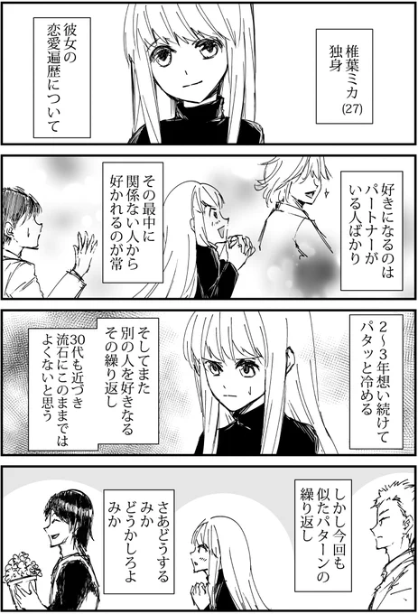 育てた花からイケメンが咲いた4コマ漫画『花からイケメン!?』
#53「ミカの恋愛遍歴」

#漫画 #4コママンガ #漫画が読めるハッシュタグ #オリジナル漫画 #4コマ漫画 #絵描きさんと繫がりたい #漫画好きさんと繋がりたい #花からイケメン 
