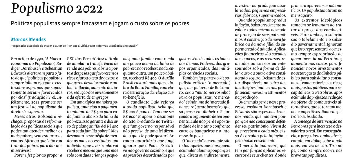 mjmendes65's tweet photo. Primeira coluna do ano: o populismo de direita e de esquerda são muito parecidos, e ameaçam fazer estragos em 2022. https://t.co/zyLKoKr20x