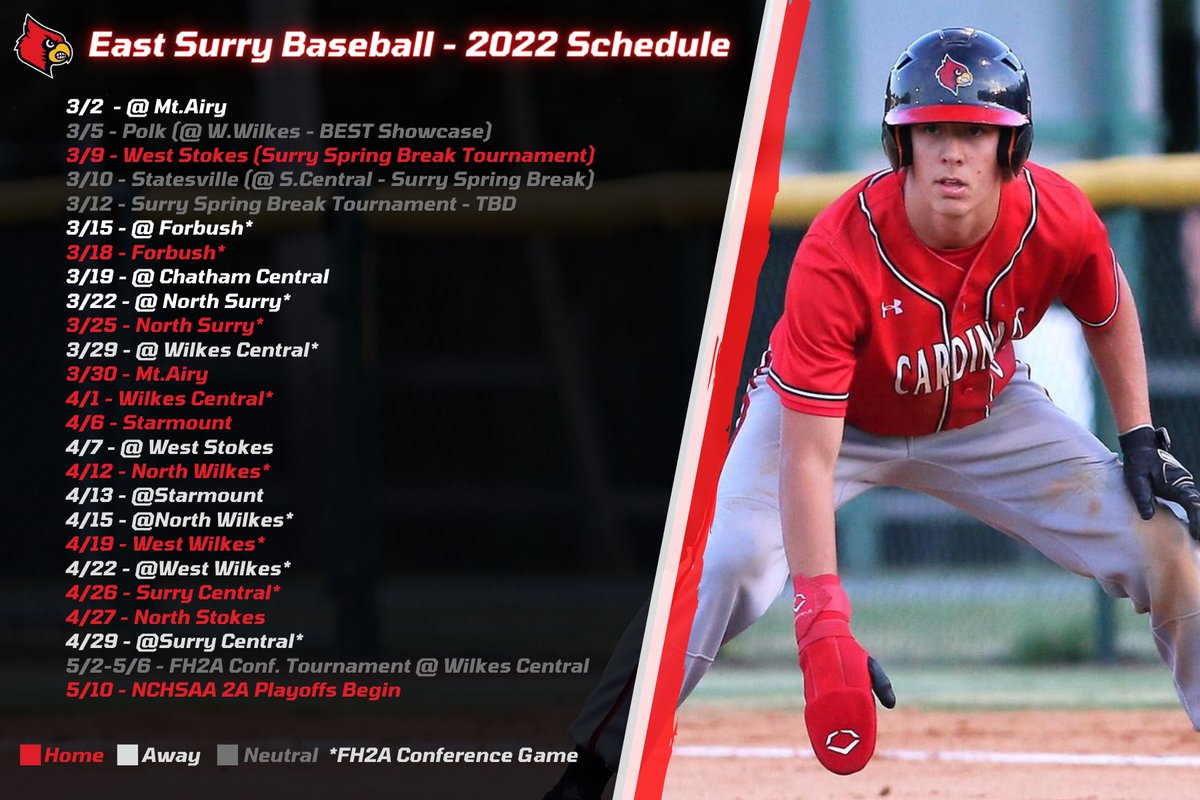 ESurryBaseball's tweet photo. Schedule Drop (post 2)

Luke “Rooster” Bowman
Trey Armstrong https://t.co/WVwakH6GQe