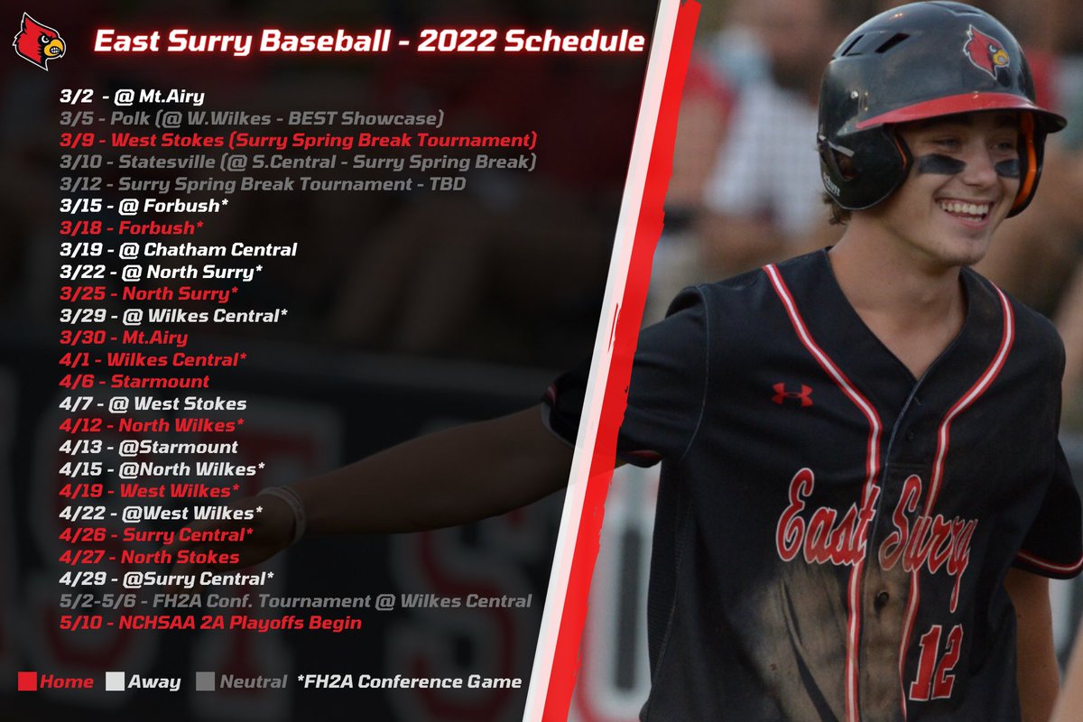 ESurryBaseball's tweet photo. Schedule Drop (post 2)

Luke “Rooster” Bowman
Trey Armstrong https://t.co/WVwakH6GQe