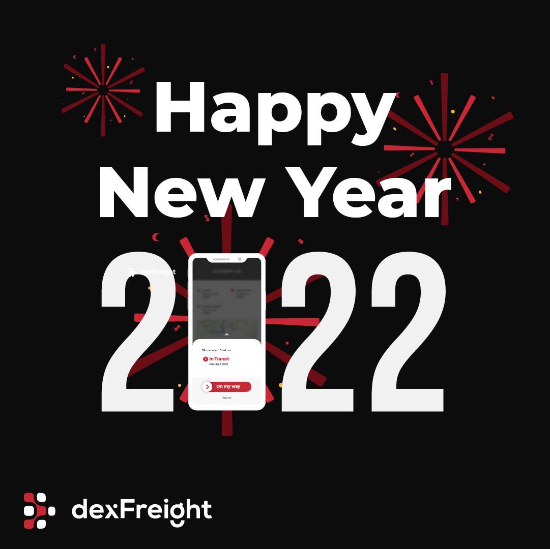 dexFreight's tweet photo. Happy new year from the #dexFreight Team! May this 2022 be an extraordinary one 🚀 https://t.co/pkUON7XWTP