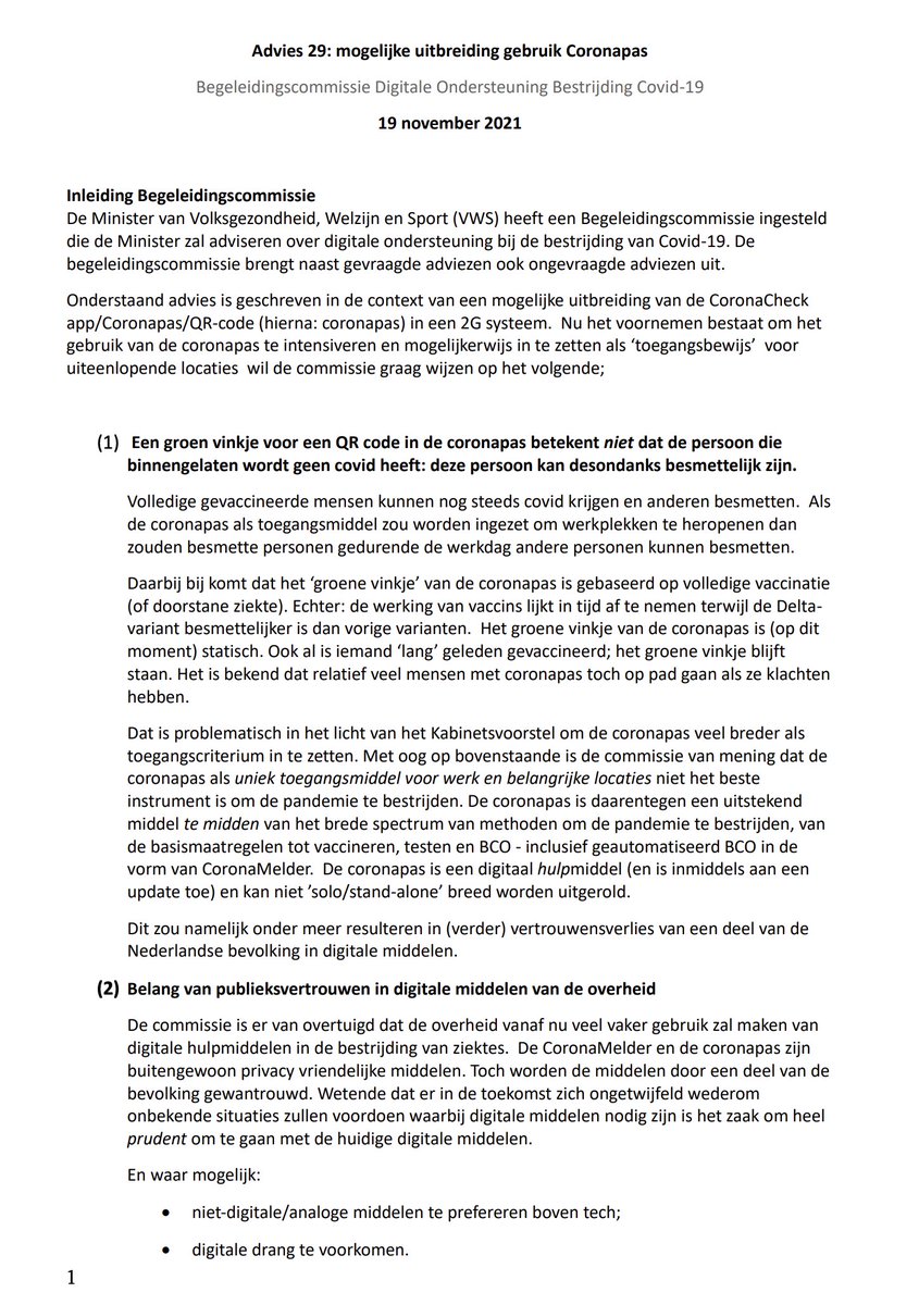 PieterOmtzigt's tweet photo. Het advies beslaat maar twee pagina's en is helder en toegankelijk geschreven:
(3) https://t.co/h9eQrUh3Sc
