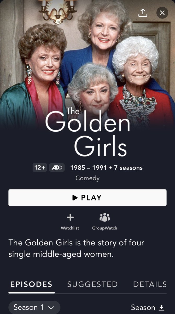MrsH31's tweet photo. Today is the perfect day for watching back to back episodes and belly laughing #BettyWhite #goldengirls https://t.co/5Ql9lgZJCN