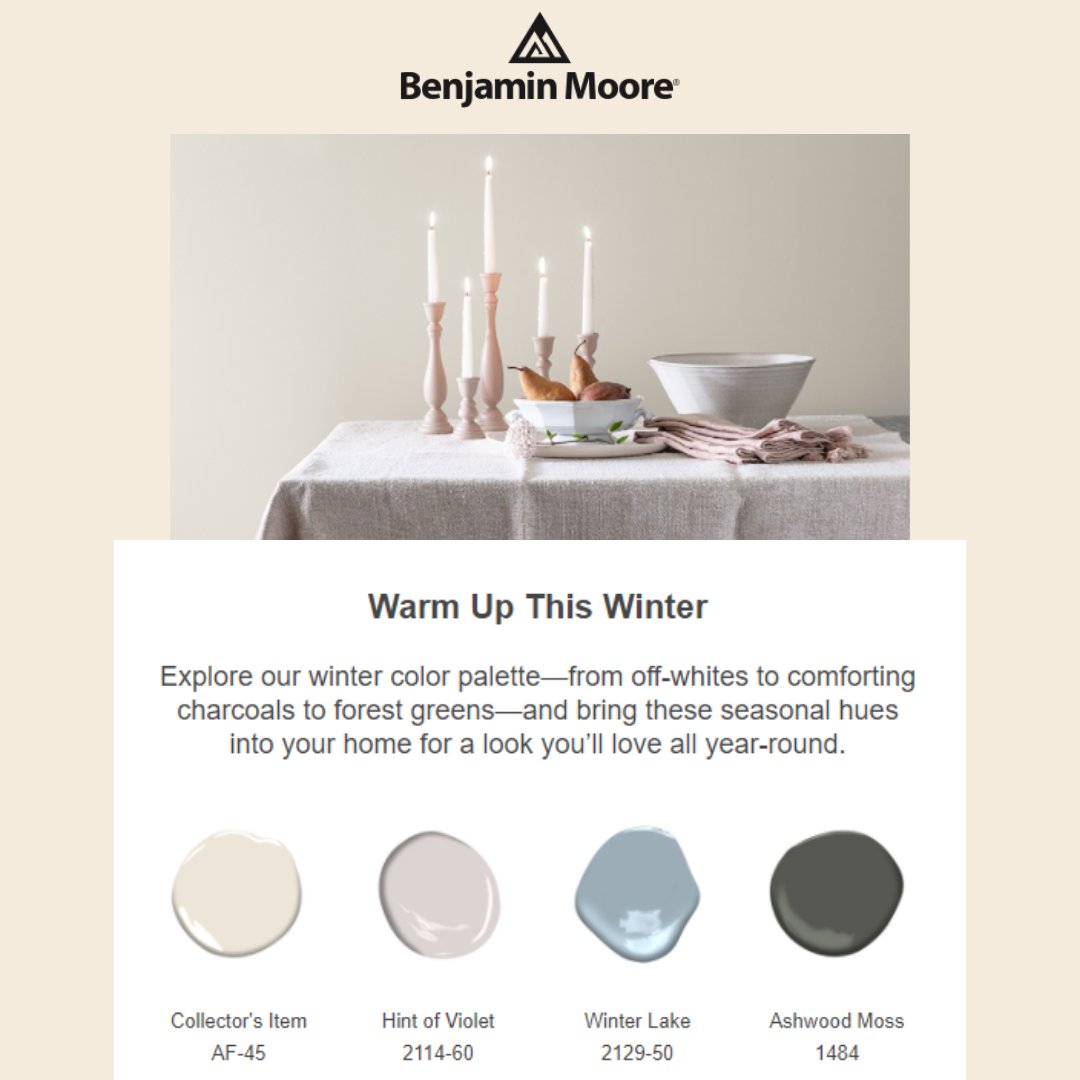 MoonInteriors1's tweet photo. As we start the new year, are you looking for inspiration for a refresh? @benjamin has recommendations for a warmed up winter palette! https://t.co/QonEtgktZo