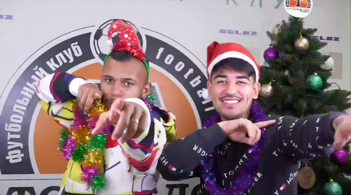 Bizarre Christmas video from the club on Insta 😂