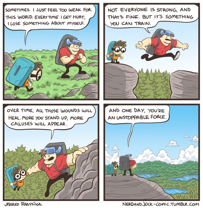 Some motivational Nerd and Jock comics for new year, good time to hit the gym again! 💪 