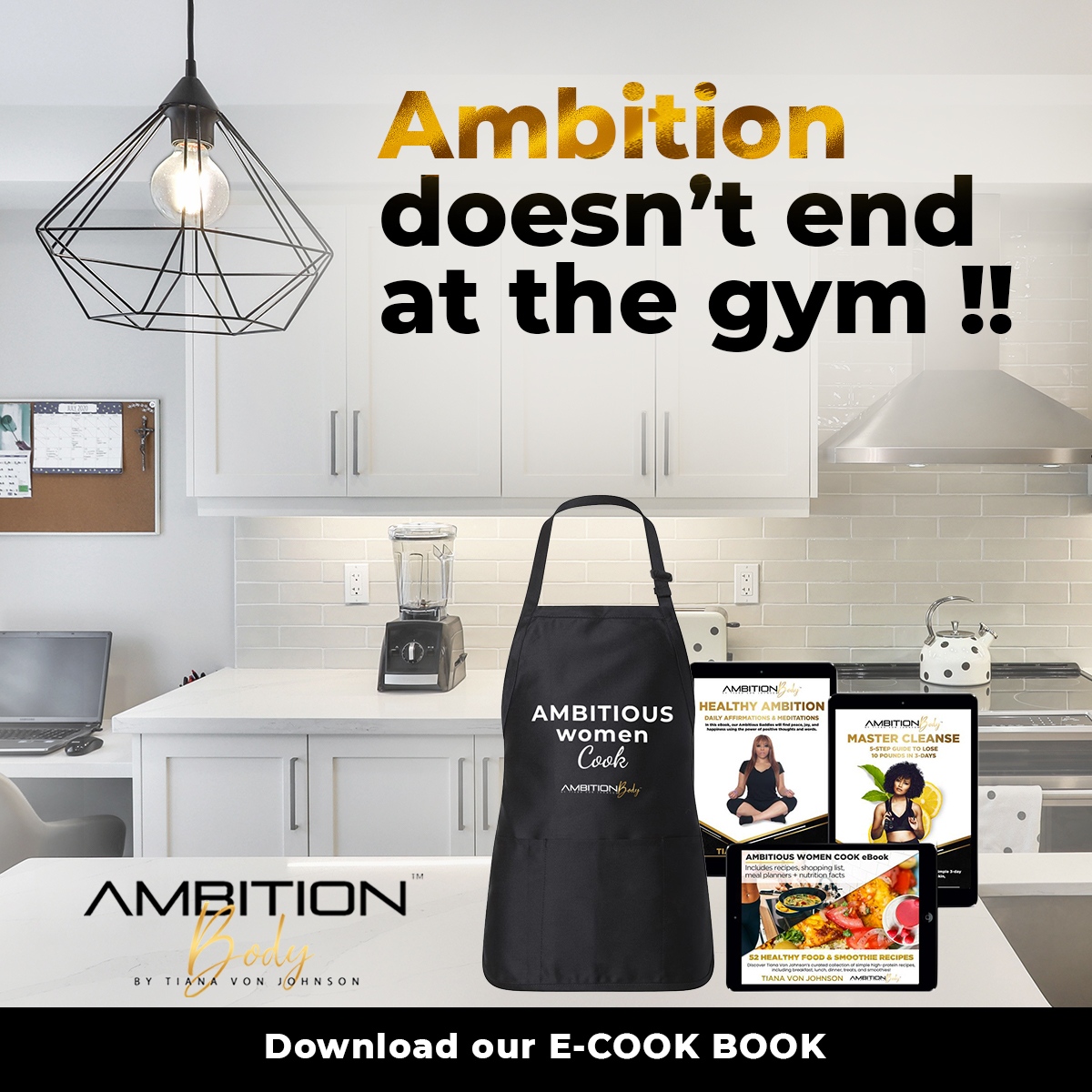 AmbitionBody's tweet photo. Happy New Year!! Let's make our goals start right in the home, where it counts the most !!
Eating Clean doesn't mean loosing flavor! Download our E-book on https://t.co/iPGlFp7eYv !! 
.
.
.
. 
Visit https://t.co/UdaWoqfvDL to shop..

#fitnessgirl #fitspo #instafit #wellness #... https://t.co/mrWijguPlu