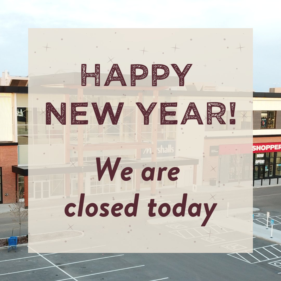 shopbowerplace's tweet photo. Happy New Year! We’re closed today, but we’ll be back open tomorrow from 11:00am – 5:00pm.

#ShopBowerPlace #HappyNewYear #2022 #RedDeer #YQF https://t.co/l9mTaCPFf9