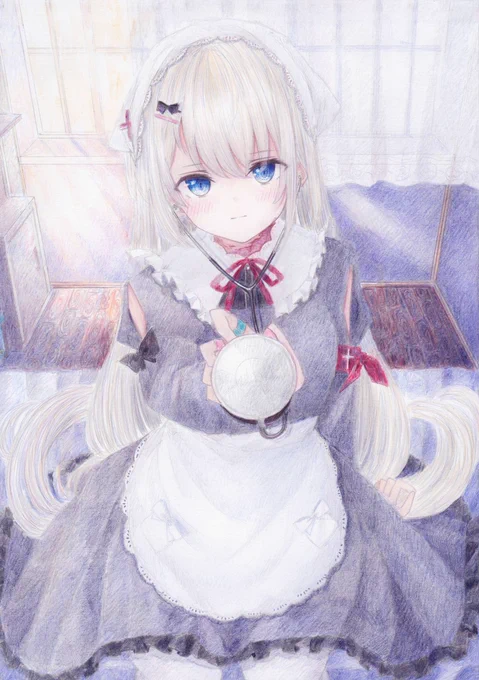 聴かせて下さい #オリジナル #アナログ #色鉛筆 #透明水彩 https://t.co/oQND20MQx3 