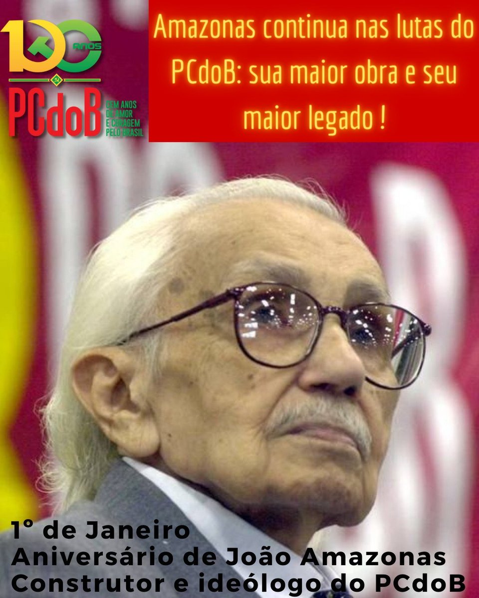PCdoBRN's tweet photo. Amazonas continua nas lutas do PCdoB: sua maior obra e seu maior legado!

Viva João Amazonas!!! https://t.co/6FYUA3b8Hw