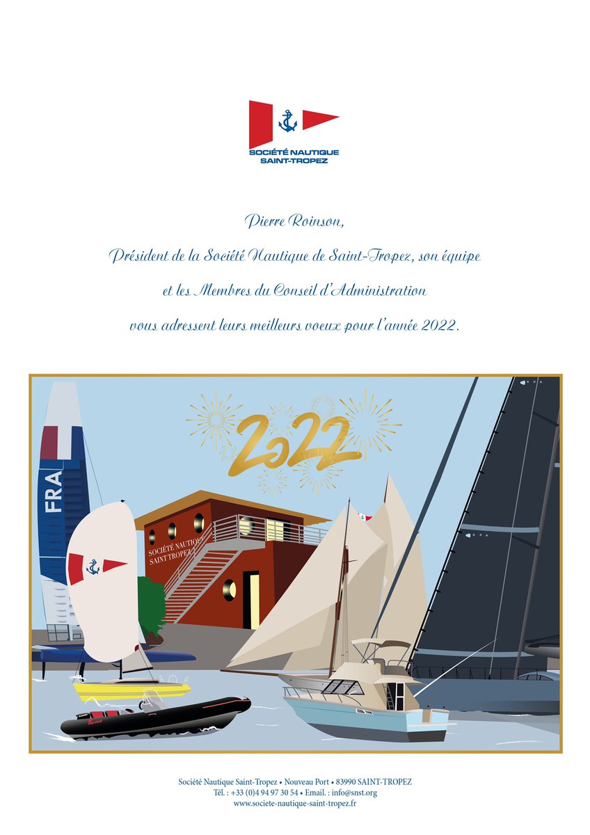 ⛵️🛥⚓️🌊💕🍀🥂🍾 #bonneannee #happynewyear #2022 #snst #societenautiquesainttropez