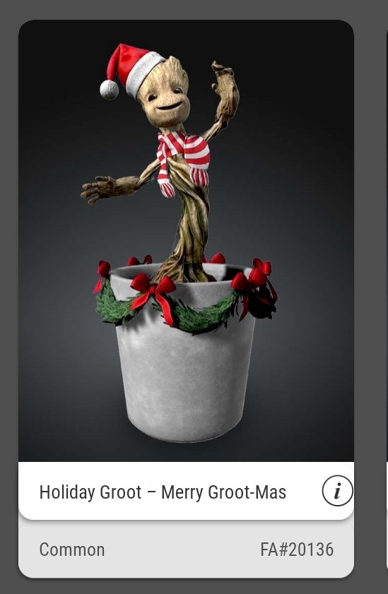 New Years #Giveaway ! I'm giving away a full #NFT #VeVe Holiday Groot Set to a member of the #VeVeFam ❤️

To enter:
1. Like &amp; RT
2. Comment with your VeVe QR &amp; #VeVe

Letting this run all weekend. Ends Sunday Jan 2nd, 9pm ET.
<a href="/veve_official/">VeVe | Digital Collectibles</a> <a href="/ecomi_/">ECOMI | $OMI ⭕️</a> 
(1/2)