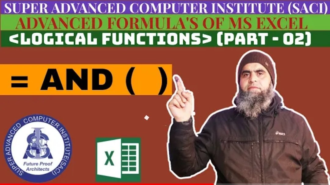 SACI_BEMINA's tweet photo. Today's Topic
Advanced Formulas of
#Ms_Excel (Part - 0️⃣2️⃣)
(LOGICAL FUNCTIONS)
= AND ( )
#JOIN_AND_SUBSCRIBE_OUR_YouTube_CHANNEL
👇👇👇👇
https://t.co/2dF6Vlav0E https://t.co/Utc1ZQJZHA