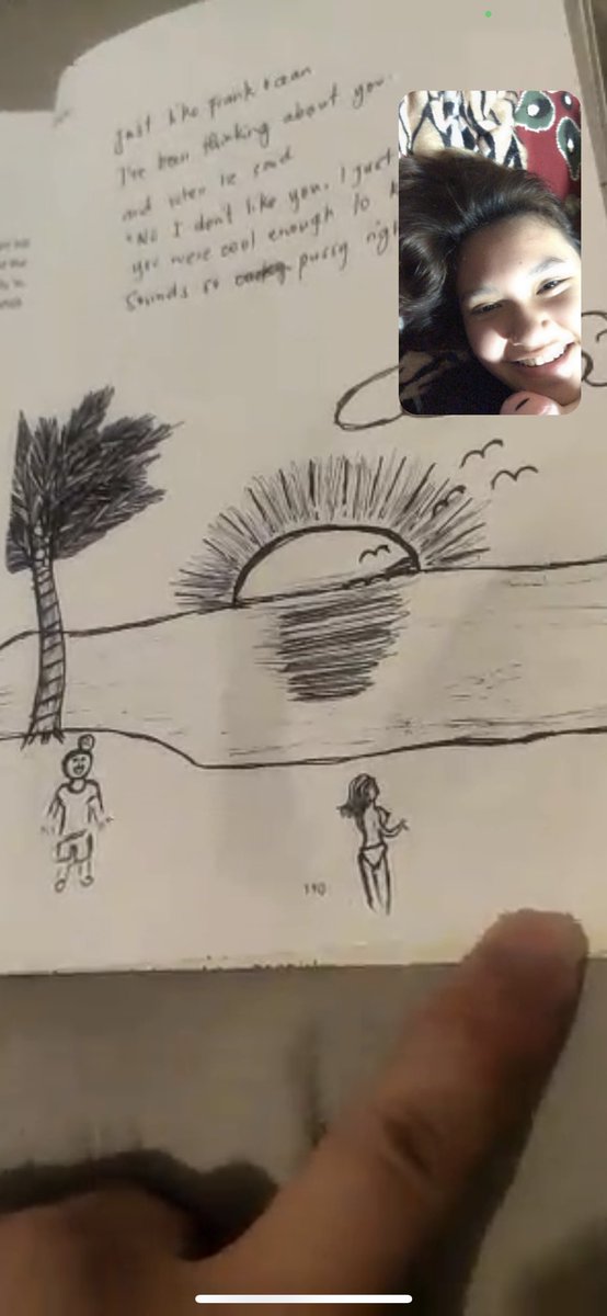 _marnerber_'s tweet photo. Had an attack again so I started to draw to distract myself. Sali daw sya😭 he went around looking for a pen and paper and ended up drawing on his ate’s old handbook 
He never fails to make me feel better😂❤️ https://t.co/hkobW2gnU7