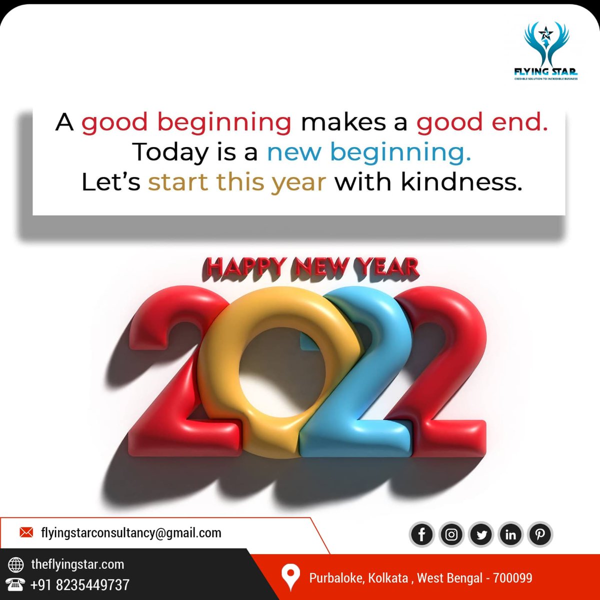 flying_pvt's tweet photo. Here's hoping that the new year brings lots of new and exciting opportunities in our lives. I hope it will be our year. Happy New Year!

#happynewyear2022 
#flyingstarconsultancy 
#amazonprime 
#amazonseller 
#flipkartseller 
#spn 
#Amazon https://t.co/vl6jYP7GgG