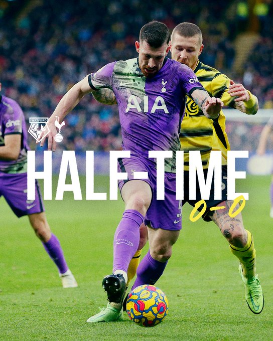 Half-time: Watford 0-0 Spurs