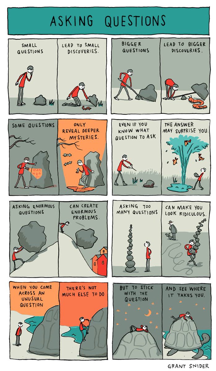 Here is a wonderful poster on questions and questionug by Grant Snider.
incidentalcomics.com/2015/08/asking…