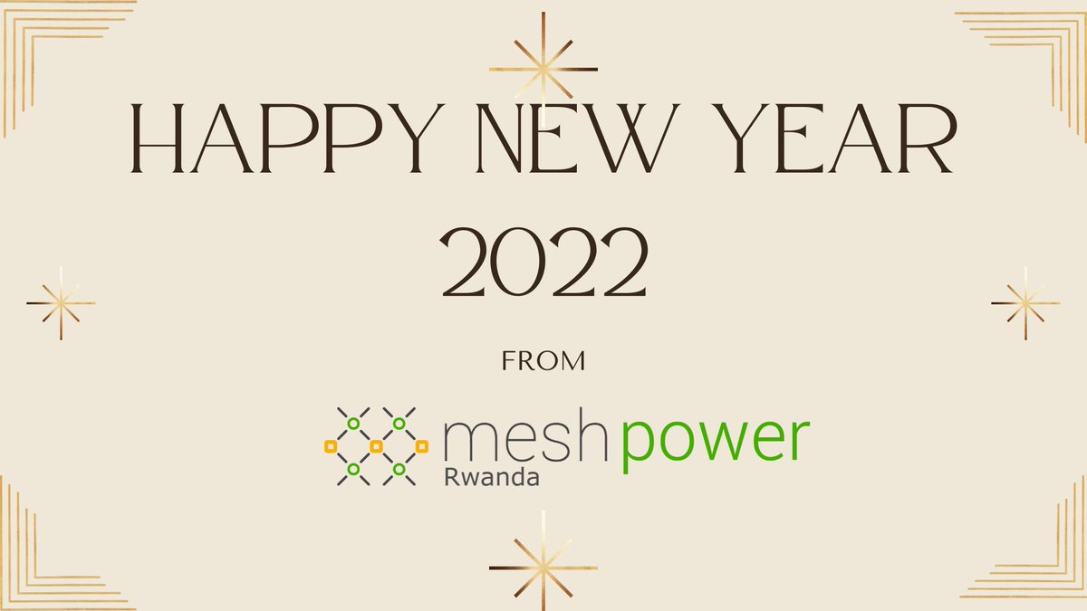 MeshPowerRW's tweet photo. Wow! 2022 in! Meshpower sends you all our best wishes for better moments in this new year. Together we can transition to clean energy!
#acsystems #gosolar #solar #meshpower https://t.co/tXwnqCqfe9