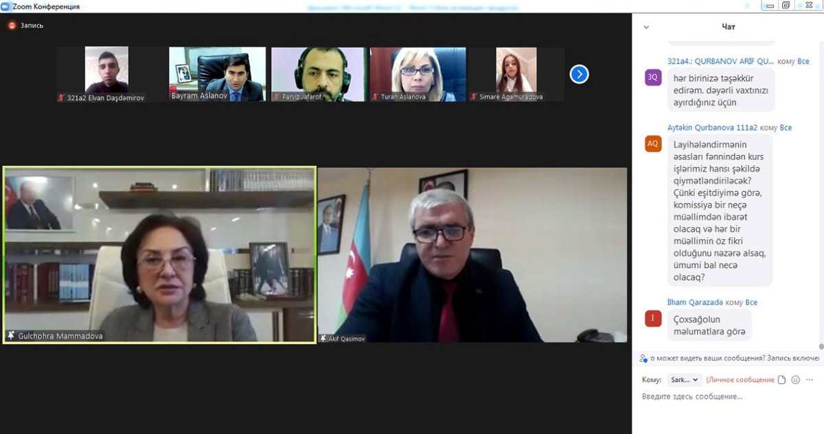 azmiu_az's tweet photo. Rektor qış imtahan sessiyası öncəsi tələbələrlə onlayn görüş keçirib 
#AzMiu #AACU #Azerbaijan #Baku #AzerbaijanUniversity https://t.co/QFXrp0ApYx
