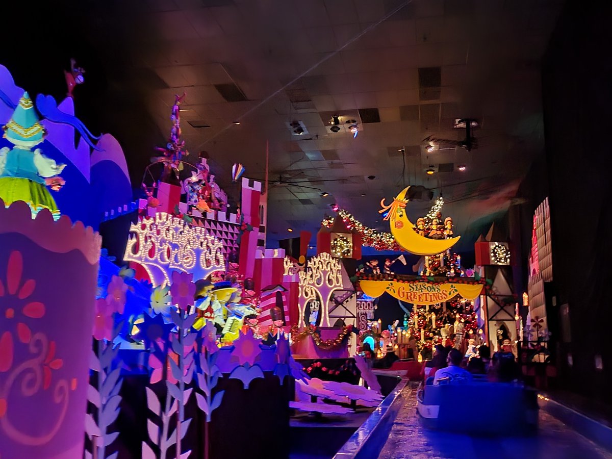 My favorite attraction of Disney adventure." It's a small world "