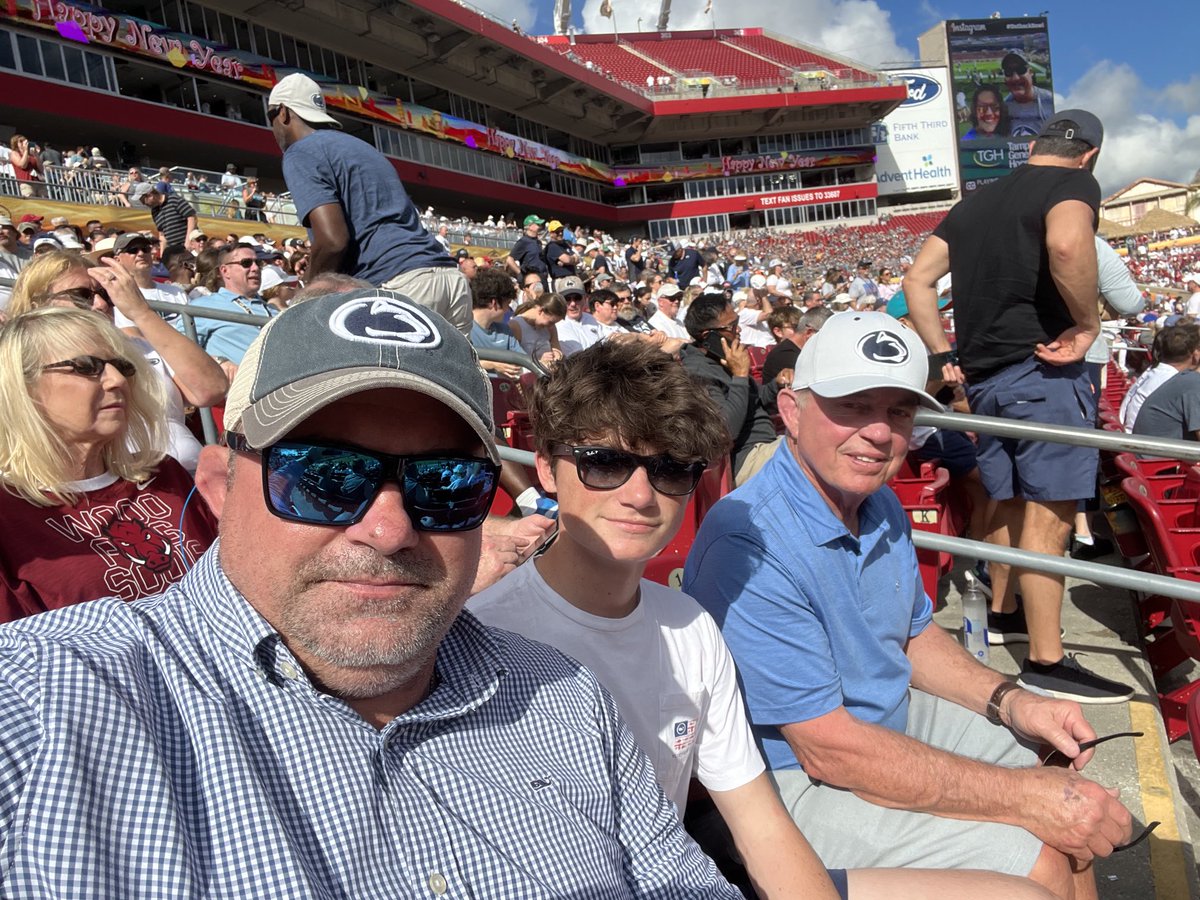Had a nice day at the Outback Bowl with my son &amp; Florida grandson Brock!
