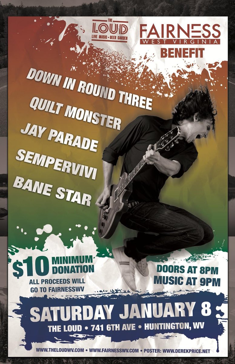 First show of #2022 is next week!
We’re at <a href="/TheLoudWV/">The Loud</a> for a benefit show for <a href="/FairnessWV/">Fairness WV</a> with <a href="/DowninRound3/">Down in Round Three</a> @quiltmonsters @sempervivi and #banestar
