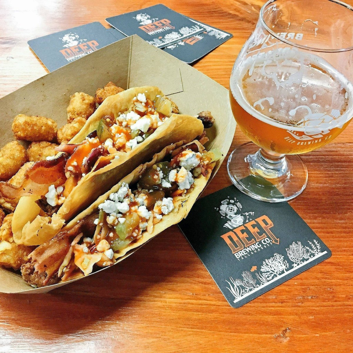 One of our fav pics from "back in the day." Yes we're now old enough to use that phrase! Restaurant is closed today but @deepbrew is just a short drive to collect some Rankin Tacos! Rumor has it we might be around there more often! #rankintacos #deepbrew #newyear #sametacos