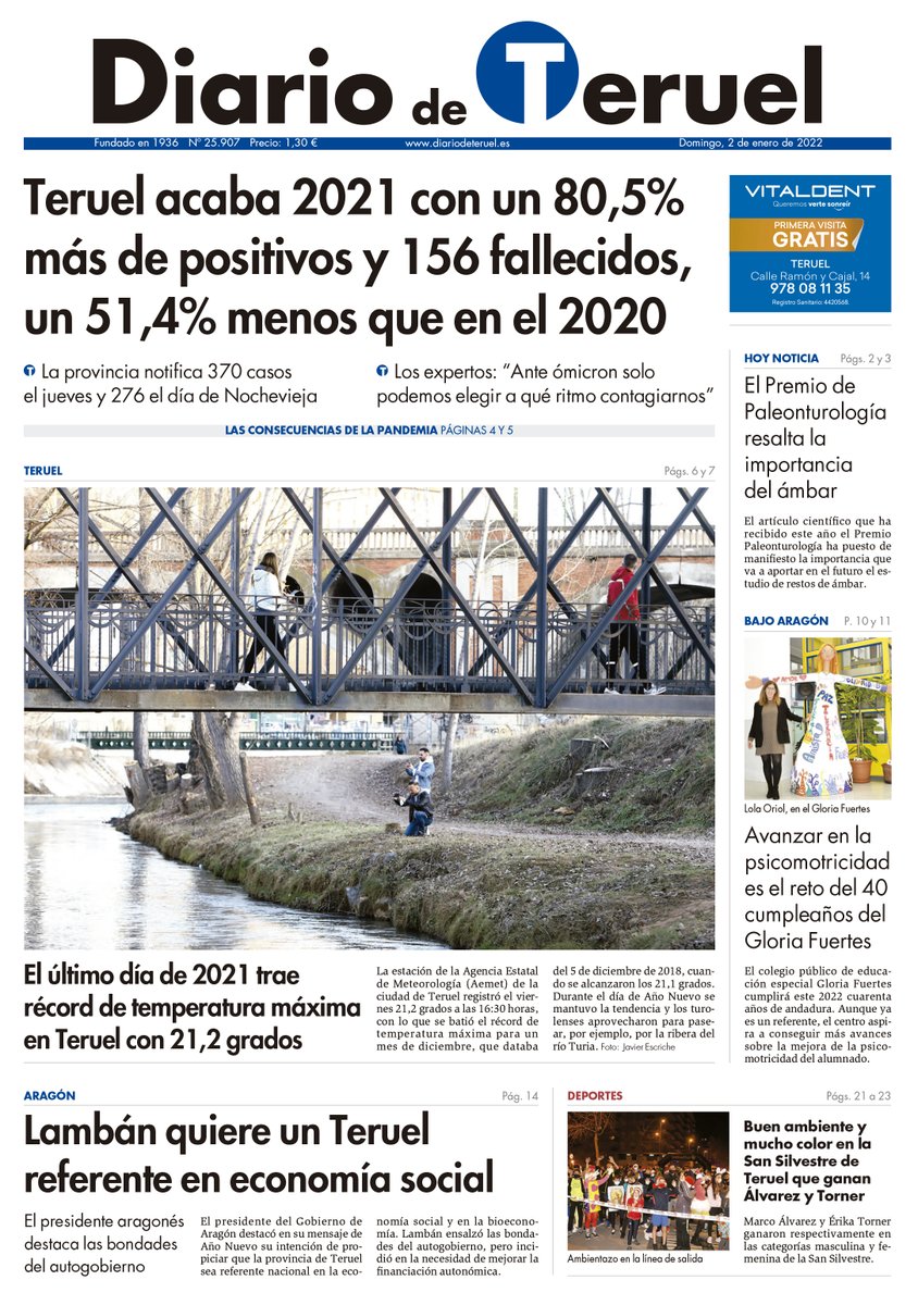 diariodeteruel's tweet photo. La portada del domingo https://t.co/2kJZDwtI55