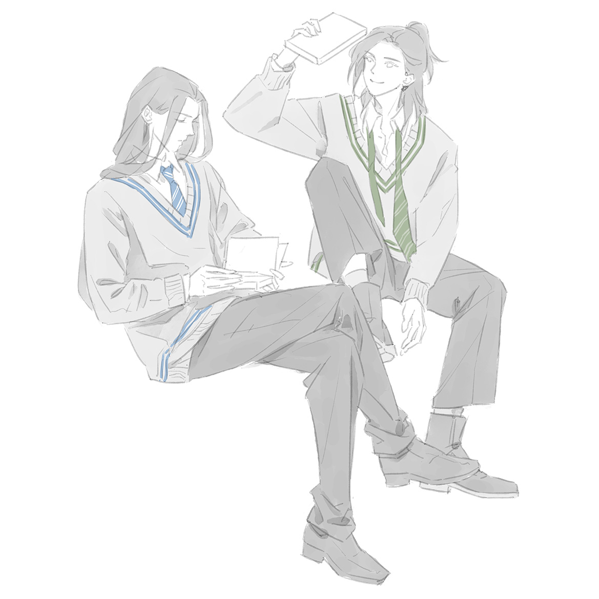 rivories's tweet photo. Some recent Xover sketches with reference
#priest太岁 #平楹 https://t.co/04FVrYcue0