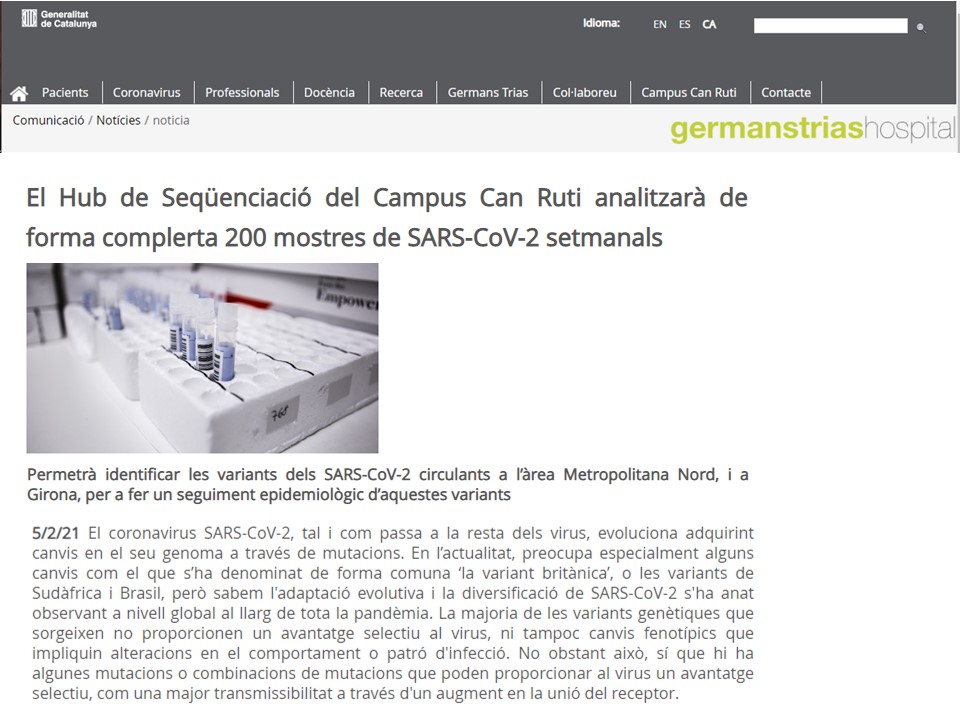 We ended 2021 with 8734 #SARSCoV2 genomes publicly shared via <a href="/GISAID/">GISAID Initiative</a> from the  #CanRutiSequencingHub since Jan🥳🥳

Great effort form a great team at Servei de Microbiologia LCMN <a href="/hgermanstrias/">Hosp. Germans Trias</a>, <a href="/GTRecerca/">IGTP</a>
 and <a href="/IrsiCaixa/">IrsiCaixa</a> in Badalona #Barcelona

#COVID19 #Omicron #Delta #Alpha