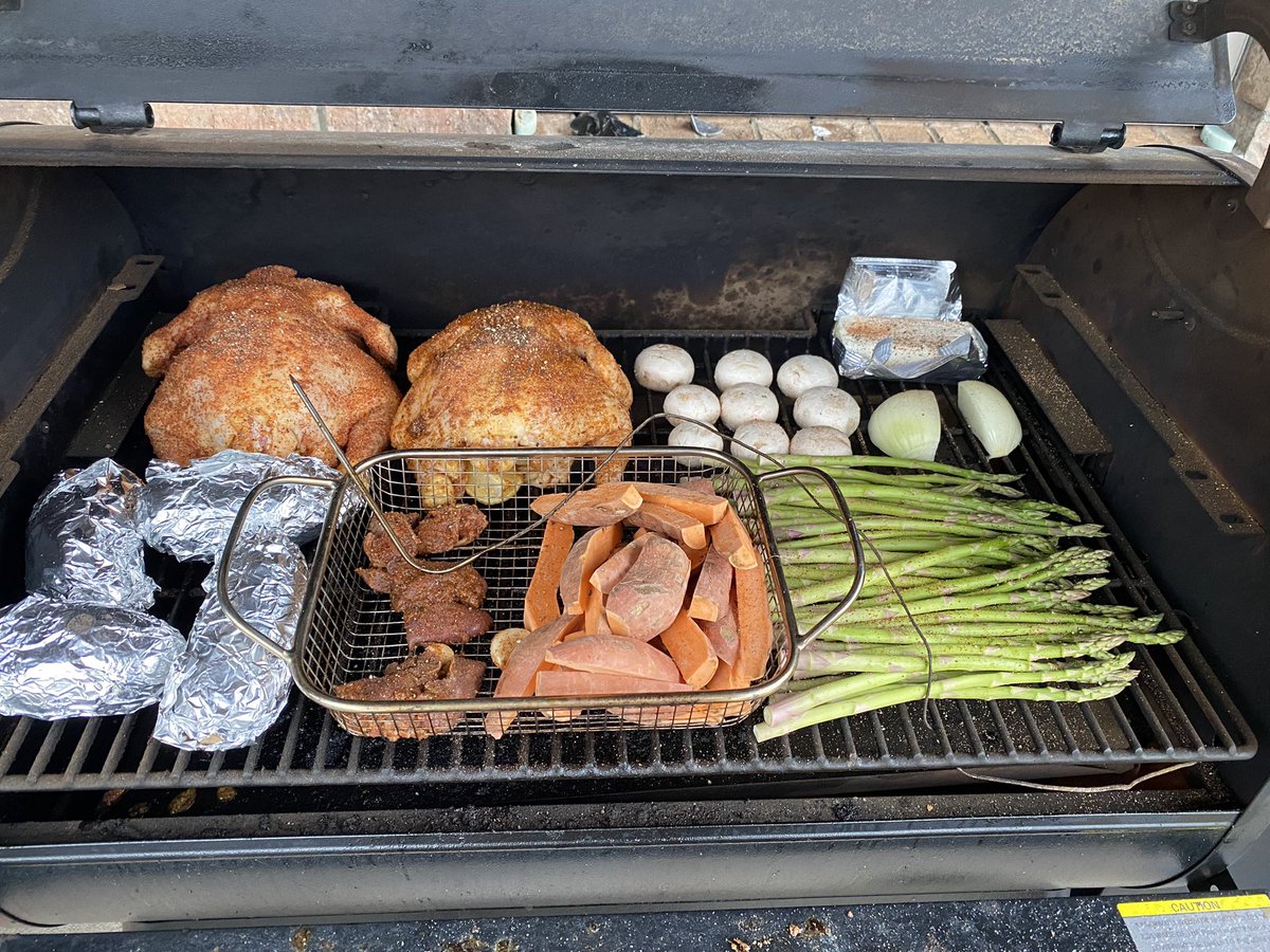 CoachChamboOK's tweet photo. Wifey said make dinner… #SmokeEverything https://t.co/LomyrO2qrQ