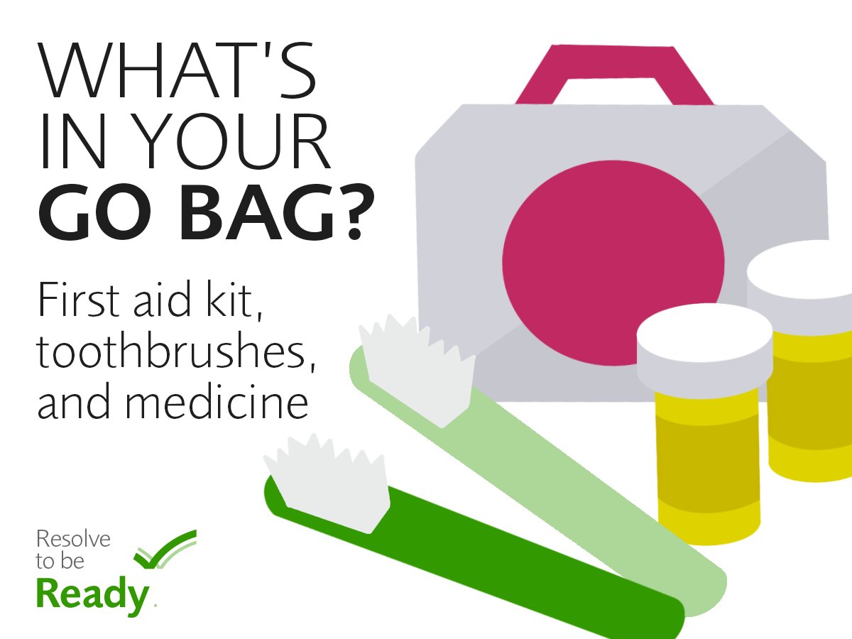 NOW is the time to get ready, stay ready and be ready for the New Year. We can face disasters and emergencies at any time of the year. NOT just hurricane season. Get your Go Kit ready NOW! Here is what you need: bit.ly/GoKit2020 #ResolveToBeReady