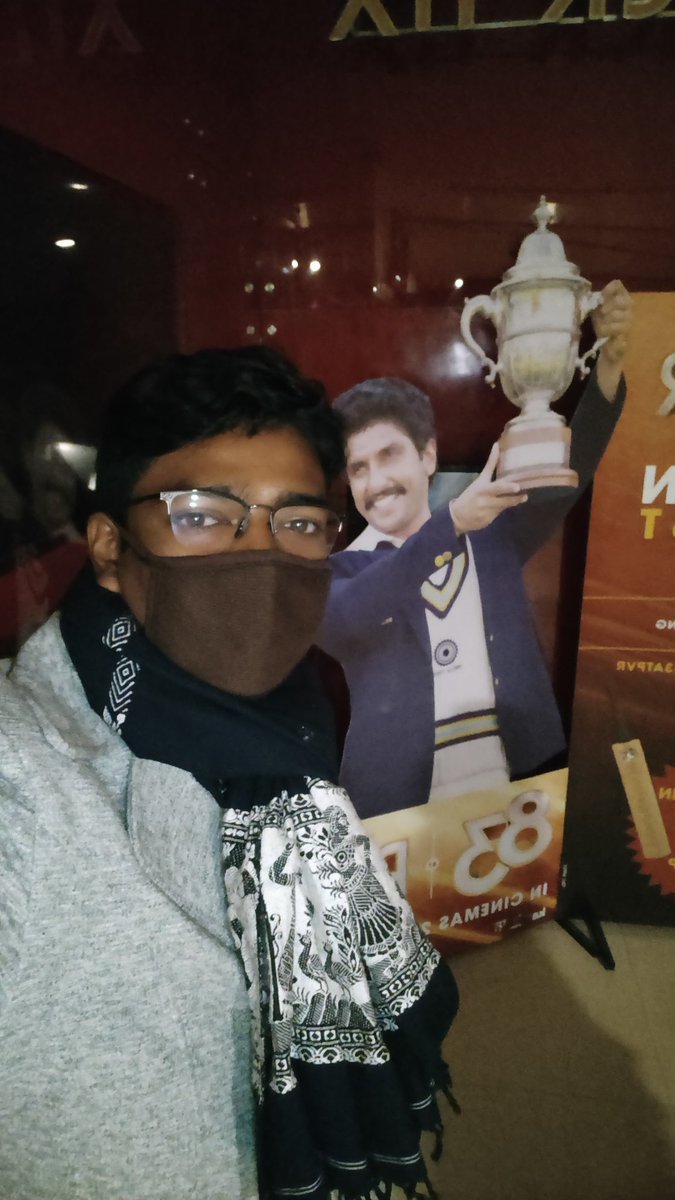 SudipBesra's tweet photo. #83AtPVR
Just watched it in PVR 9.45pm show..
Truly fantastic fantabulas movie..
No words r enough to describe the emotions..Hats off..
Casting brilliant..
#KabirKhan sir..keep going strongly..#Kapildev #PVR ..#RanveerSingh https://t.co/zNz16IQC3C