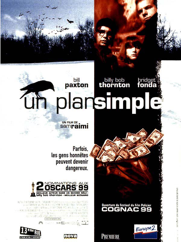 makemyday70s's tweet photo. Découverte d’#UnPlanSimple de Sam Raimi (1998).
Une vie ordinaire, de l’argent qui tombe qui tombe du ciel, un trio de pied nickelés, les emmerdes qui commencent.
Un polar hivernal efficace, grâce à un scénario parfaitement ficelé.
Thorton est épatant. https://t.co/6wdiWziqo4