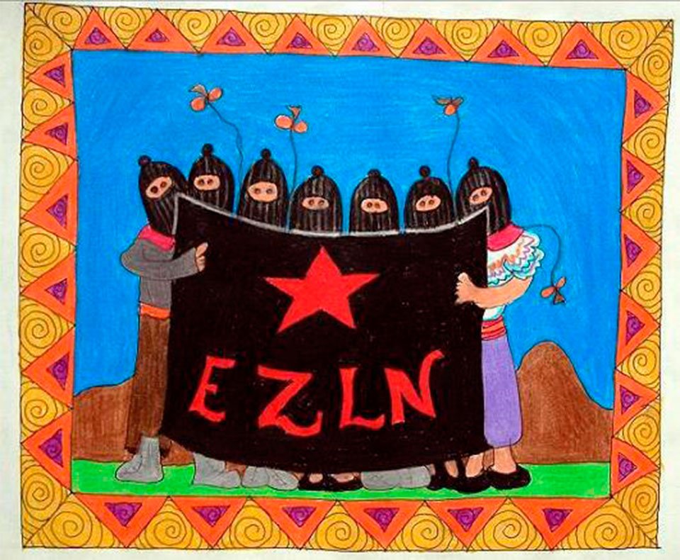 ResistenciaUANL's tweet photo. ¡28 años de resistencia y rebeldía!
#EZLN #FelizAniversario #28AñosDeResistenciaYRebeldía #AltoALosAtaquesParamilitares #NoALosMegaproyectos https://t.co/iOgjNP9RSs