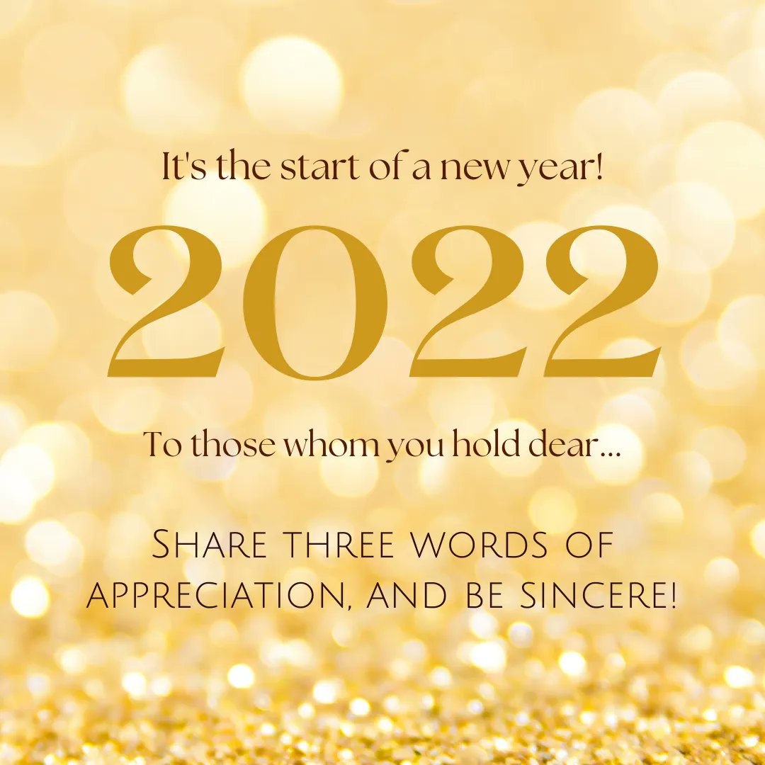 SynthesisPsych's tweet photo. drlaura_: Happy New Year everyone!
What are three words of appreciation you would like to share with someone who has stood out on your 2021 journey?
Comment down below! Share this post with others and let's spread our love and gratitude to those around us! https://t.co/PImdxkacoQ