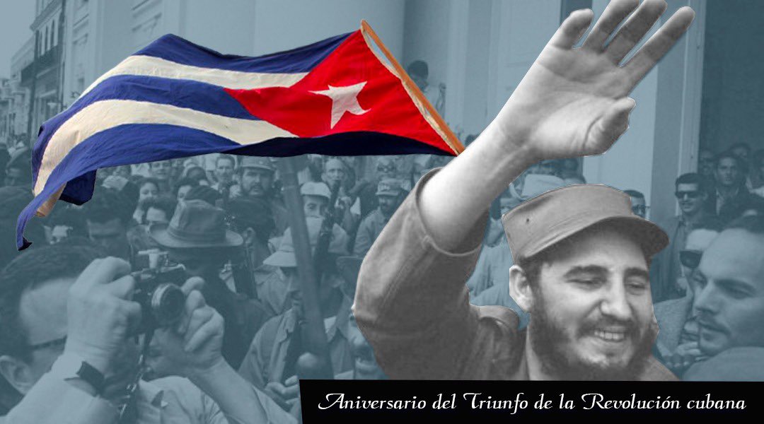 vladimirpadrino's tweet photo. Un día como hoy en 1959 triunfaba definitivamente la Revolución Cubana después de una épica lucha. Sus ideales, sus sacrificios y su proyecto no han conocido fronteras al proyectar al mundo una batalla por la dignidad, contra el imperialismo y por la humanidad ¡VIVA CUBA! https://t.co/We2Ugq8pus