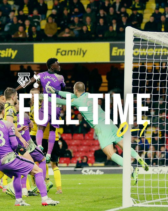 Full-time: Watford 0-1 Spurs