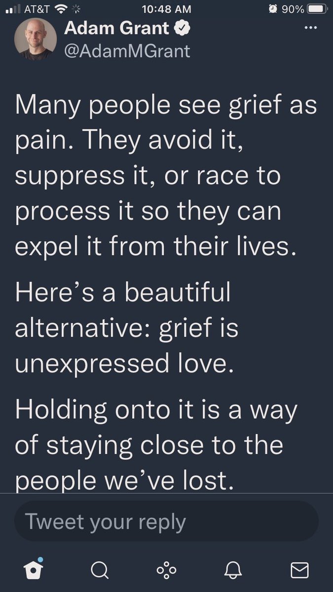 I’ve been trying to counsel this for years but never found the right words. For all of you who are grieving as we start a new year, hold on to this from <a href="/AdamMGrant/">Adam Grant</a> Healing comes but rarely in a hurry.