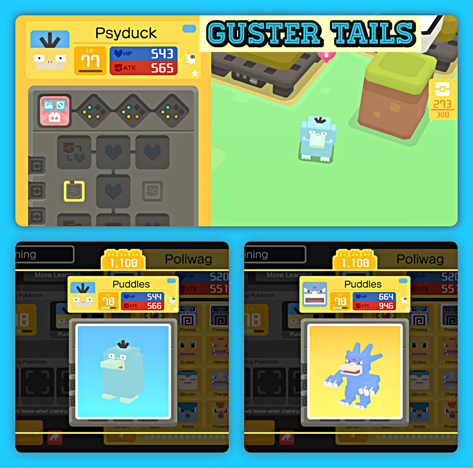 All Evolution Levels in Pokemon Quest