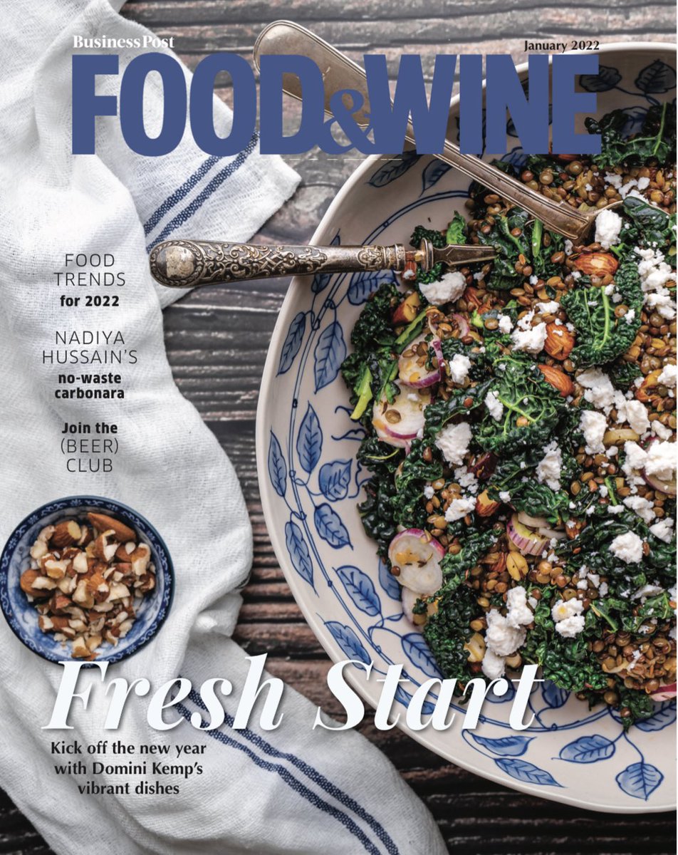 gnelis's tweet photo. A little reminder that tomorrow is Sunday, and @foodandwineIE is free with @businessposthq. Inside you’ll find @DominiKemp’s recipes for a balanced January, @wine_philosophy’s ‘less is more’ wine picks, @JordanMooney_ on food trends (hello potato milk!) and more #thisisirishfood https://t.co/bNtqMPyzM3