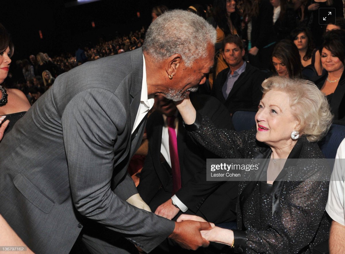 morgan_freeman's tweet photo. Party with angels, Betty! That's what legends do... https://t.co/rDhltkCoMs
