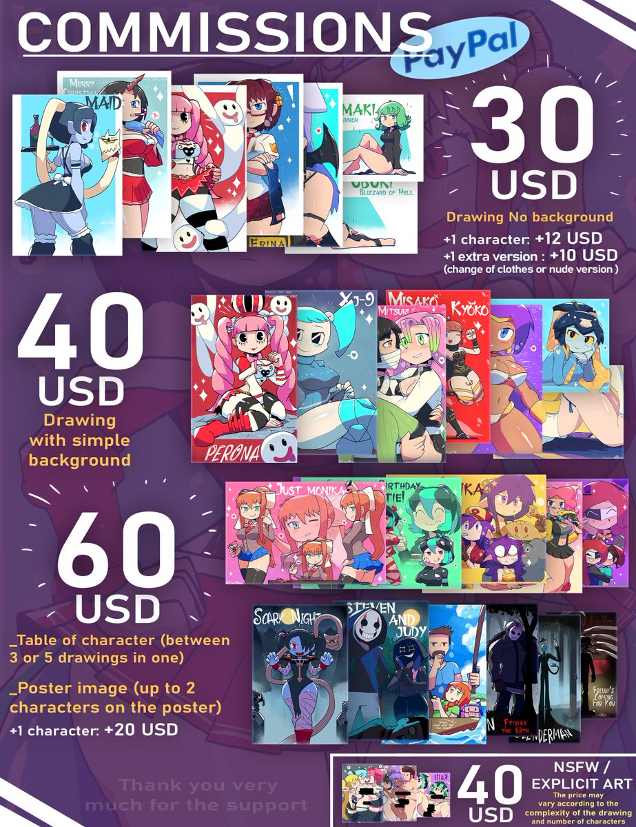 TonyWelt18's tweet photo. ✨COMMISSIONS ( SFW / NSFW ) Open (8 slots)✨
_I'll draw you whatever you want for 30 usd!  just send me a private message and I will draw what you want!✍✨
_Pack x4 sketches limited to 2 people💖
#commission #commissionopen #comisiones https://t.co/GUYVRTekKm