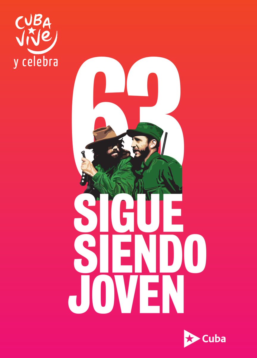 #Feliz2022Revolucion
Celebremos este aniversario 63 de la gran victoria de Enero con optimismo y certeza en las energías creadoras del pueblo.
Renovados en cuerpo y alma afrontemos los colosales desafíos   que sólo una revolución auténtica es capaz de vencer.
Felicidades, #Cuba.